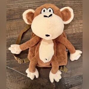 Bobby Jack Brown Cream Monkey Plush Backpack